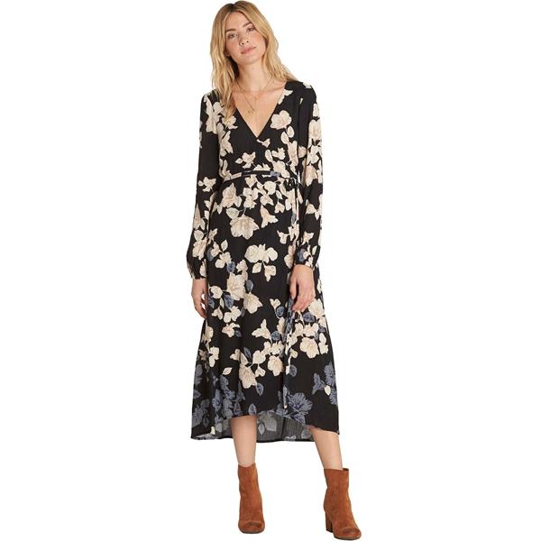 Billabong Women's Floral Fever Maxi Wrap Dress | Black Floral | Pinnacle  Malibu